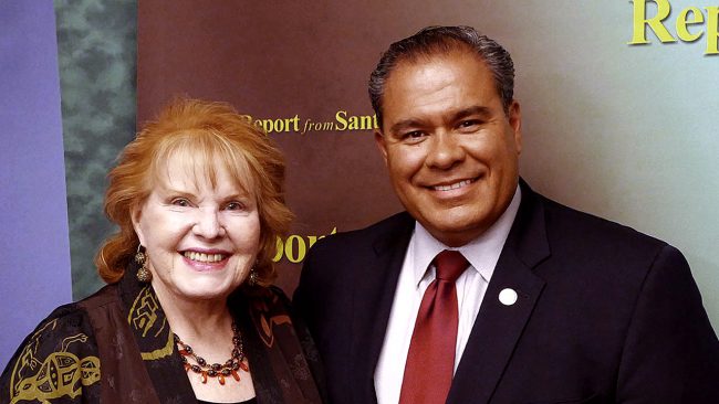 Lorene Mills and Senator Michael Padilla