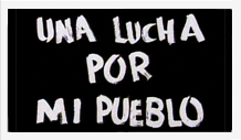 Una lucha por mi pueblo canvas print.