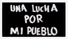 Una lucha por mi pueblo canvas print.