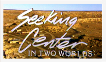 Seeking center in two worlds logo transparent png.
