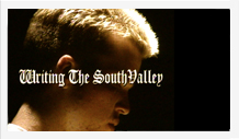 A man's face with the words'writing the soul valley'.