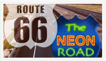 Route 66 the neon road sticker.