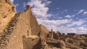 The ruins of the pueblo of santa fe, new mexico.