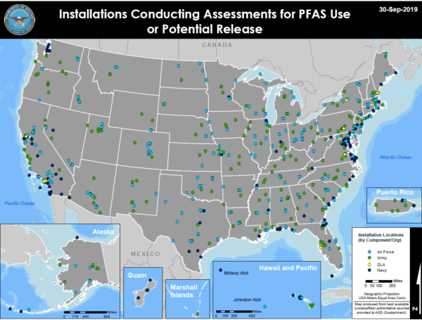 PFAS Map Use or Potential Release