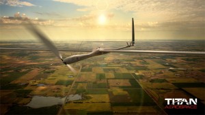 A plane flying over a field.