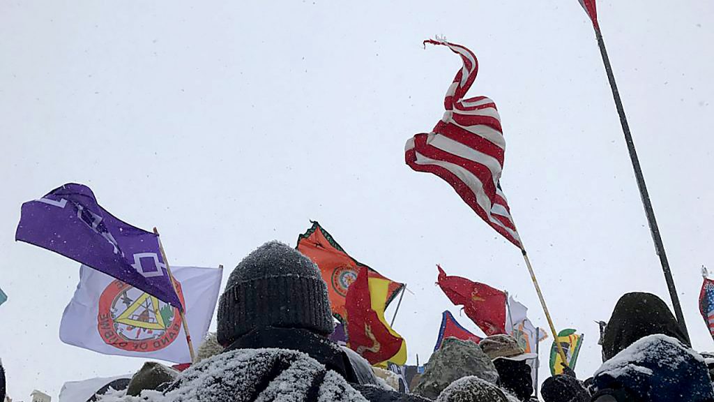 Flags at Standing Rock