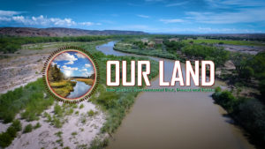 NMiF: Our Land logo (Santa Ana)