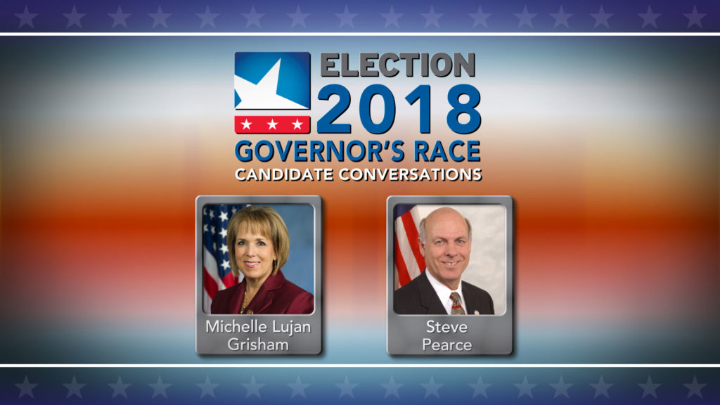 Two people with the words election 2018 governor's race.
