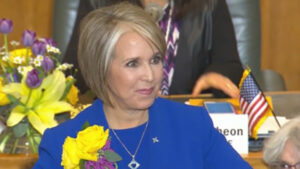 Michelle Lujan Grisham speaks at the New Mexico State of the State.