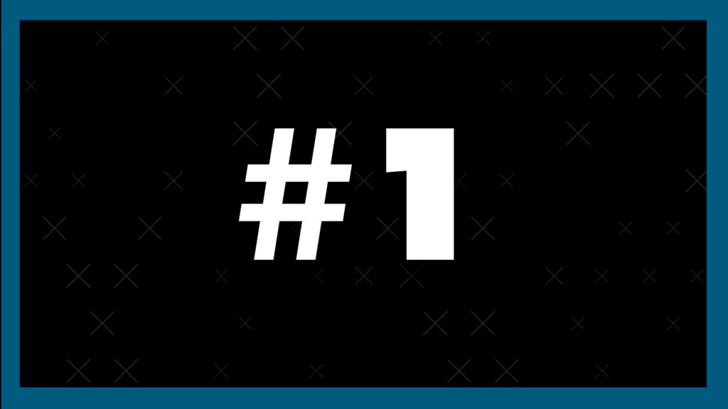 Graphic reading "#1".