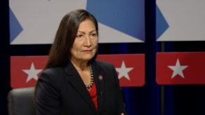 Deb Haaland sits down for an interview.