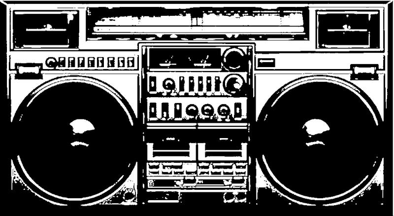 Illustration of a boombox.