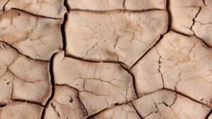 Dry cracking brown dirt ground