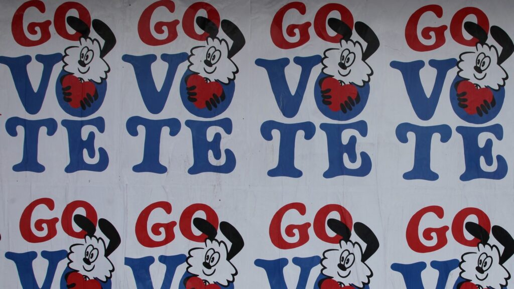 Posters that say "Go Vote"