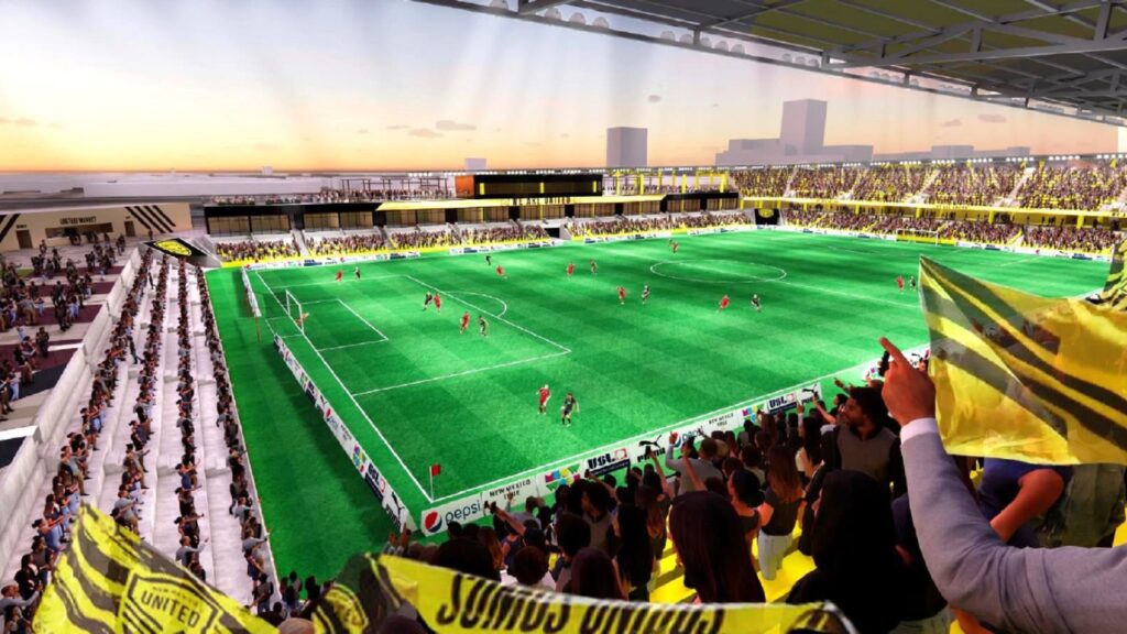 A Soccer Stadium Rendering