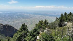 East Mountains looking over the city of Albuquerque