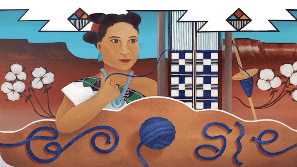 Google Doodle featuring Zuni Pueblo Artist Mallery Quetawki's work