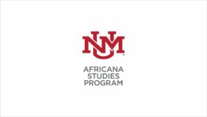 Logo for UNM and Africana Studies Program Text.