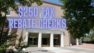The Roundhouse with text superimposed that reads "$250 Tax Rebate Checks."