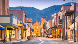 A street in santa fe, new mexico.