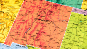 A map of new mexico is shown.