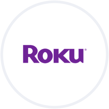 Roku logo on a white background.