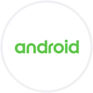 Android logo on a white background.