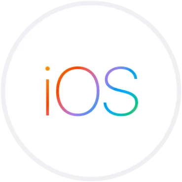 Ios logo on a white background.