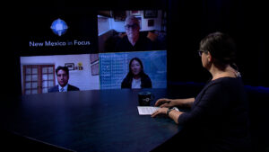 Correspondent Gwyneth Doland sits down for a virtual conversation with Rashad Mahmood of the New Mexico Local News Fund, Cristina Shih from Press Forward and retired UNM professor Michael Marcotte.