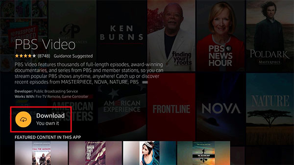 Fire TV Download PBS App Fire TV Download PBS App